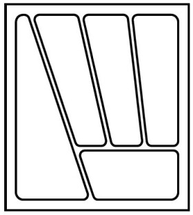 Poli příborník do zásuvky 450 Verso barva: bílá