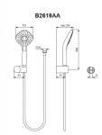 IDEAL STANDARD - Idealrain Evo Jet Set sprchové hlavice, 3 proudy, držáku a hadice, chrom B2619AA