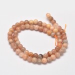 Přírodní sluneční a měsíční kámen - ∅ 6 mm - 1 ks