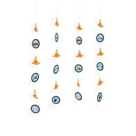 Doprava závěsné dekorace papírové 4 ks 130 cm Amscan Doprava závěsné dekorace papírové 4 ks 130 cm Amscan