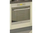 Kuchyňská skříňka pro vestavnou troubu Karmen, 60 cm, šedá/krémová