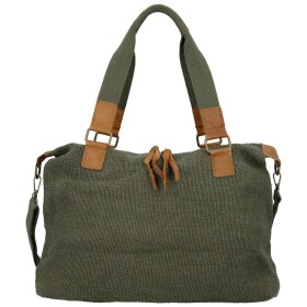 Stylová textilní kabelka na rameno Sofie, tmavě zelená