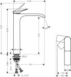 HANSGROHE - Vivenis Umyvadlová baterie, EcoSmart, CoolStart, kartáčovaný bronz 75045140