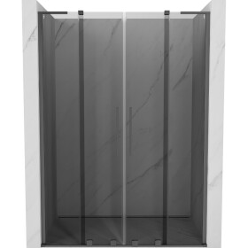 MEXEN/S - Velar L Duo posuvné sprchové dveře 150, grafit, grafit metal 871-150-003-42-95