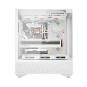 DarkFlash DY460 bílá / Skříň / Big Tower / ATX/M-ATX/ITX / Tvrzené sklo / 4× ARGB ventilátor / USB-C 3.2 Gen 2 (DY460 White + 4 fans)