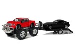Mamido Sada vozidel Červený Monster Truck Černý BMW