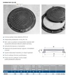MIDAS Poklop B125 do 12,5t DN 600 kruh, kompozit, h=40mm, uzam. 2x šroub, OD 780mm p2062