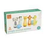 Orange Tree Toys Dřevěné kuželky - Zvířátka z džungle