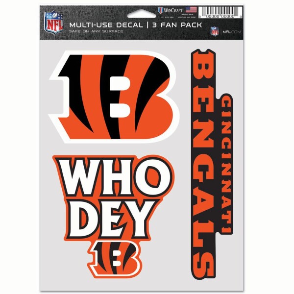 Samolepka Cincinnati Bengals NFL Multi-Use Set (3 ks)% 1 ks