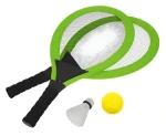 RULYT Líný tenis set zelený / 2× raketa / míček / košíček (OG-BEACH TEN02)