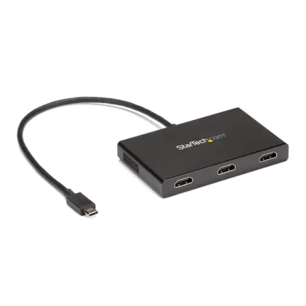 StarTech adaptér USB-C na 3xHDMI černá / Dual 4K 30Hz / Triple 1080p 60Hz / pouze Windows / Thunderbolt 3 (MSTCDP123HD)