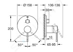 GROHE - Essence Baterie pod omítku pro 3 spotřebiče, chrom 24092001