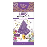 Delica Dore Bílá čokoláda s příchutí ube s kousky manga, kokosu a pufovanou rýží 90g