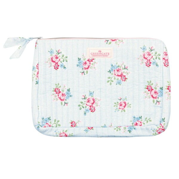 GREEN GATE Velká kosmetická taštička Nikolina Pale Blue, modrá barva, textil
