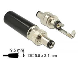 Delock Konektor DC 5.5 x 2.1 mm s délkou 9.5 mm samec (89913-D)