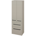 Dřevojas - Vysoká skříň DOS SVD2Z2 50 - M05 Béžová mat / Úchytka T06 / M05 Béžová mat 209568H