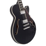 D'Angelico Premier SS Single Cutaway Stop-Bar Tailpie CE Black Flake