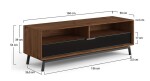 Massivo.cz TV stolek Modern Loft 1d (160 cm) hnědý, dub, masiv