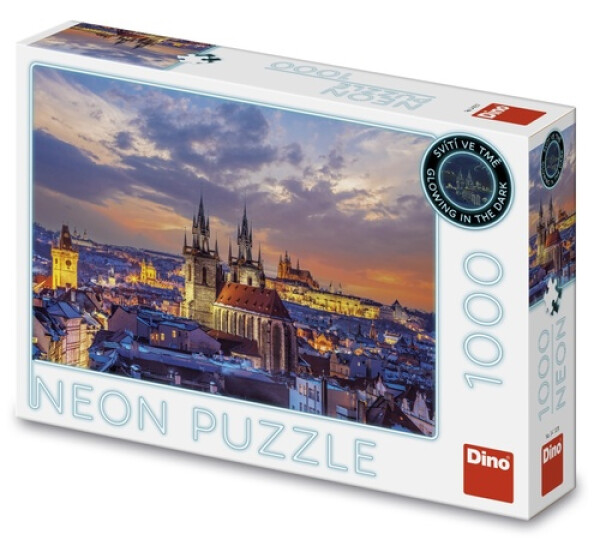 Puzzle Pohled na Hradčany 1000 dílků Neon