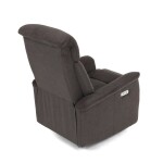 Polohovací křeslo, elektrické zabudované ovládání, hnědá, látka, TV-925 BR2