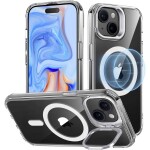 ESR Classic Hybrid HaloLock Case + Stash Stand zadní kryt na mobil Apple iPhone 15 transparentní Kompatibilní s MagSafe