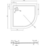 MEXEN - Flow Sprchová vanička čtvrtkruh asymetrická slim levá 100 x 90, bílá lesk 46Q109010L