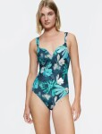 Dámské jednodílné plavky Summer Fleur OWP - Triumph tmavá kombinace tyrkysové (M025) 040D