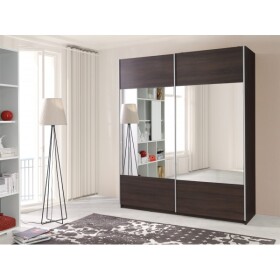 FRONTI Šatní skříň WARIO kaštan wenge / zrcadla 7438