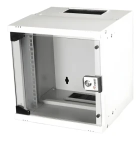Equip ECO 300x300 šedá / Nástěnný rozvaděč 10" / 6U / skleněné dveře / hloubka 300 mm (EWM-06-3030-G)