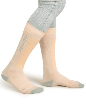 Dámské merino lyžařské ponožky ICEBREAKER Wmns Ski+ Light OTC, Sunstone/Moss/Feldspar velikost: 35-37 (S)