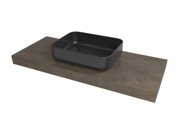 Deska pod umyvadlo Naturel Dolce 123,5x8x50 cm Beton Chicago tmavě šedá mat DO12050BCS DO12050BCS