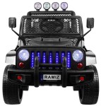 Mamido Elektrické autíčko Jeep Raptor 4x4 černé s plameny