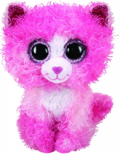 TY Beanie Boos REAGAN - ružová kočka, 24cm