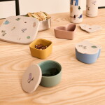 LIEWOOD Svačinový box Toto Tamtam / Sandy – set 4 ks, béžová barva, plast