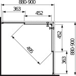 JIKA - Lyra plus Sprchový kout 88-90x88-90 cm, bílá/čiré sklo H2513820006651