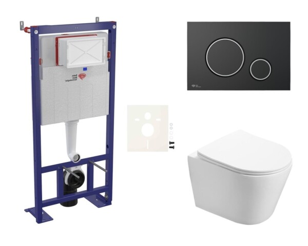 Cenově zvýhodněný závěsný WC set SAT do lehkých stěn / předstěnová montáž + WC SAT Infinitio SIKOSSIN78 SIKOSSIN78