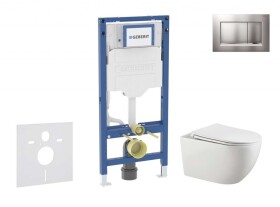 GEBERIT - Duofix Set předstěnové instalace, klozetu Gaia a sedátka softclose, tlačítko Sigma30, chrom mat/chrom SANI11CA1134B