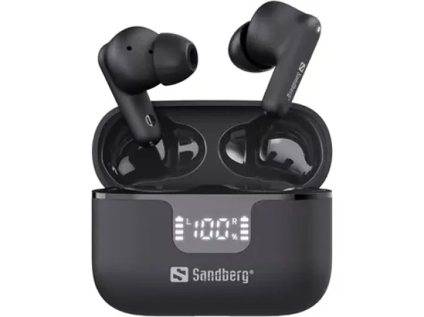 Sandberg Wireless Earbuds ANC+ENC černá / bezdrátová sluchátka s mikrofonem a pouzdrem / BT 6.0