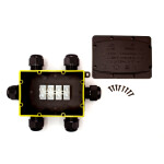 Kabelová spojka DRÁTEK - IP68 120x85, 6 vývodů 10-14mm, 4pin