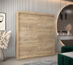 Šatní skříň Abi Y0 Barva korpusu: Dub artisan, Rozměry: 120 cm, Dveře: Černá