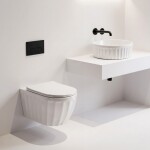 REA/S - Sada: Závěsná WC mísa + Umyvadlo na desku Duo White KPL-K3005