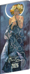 Diář 2026: Alfons Mucha - plánovací měsíční, kapesní 8 x 18 cm