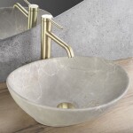 REA - Umyvadlo na desku Sofia Beige Matt REA-U6360