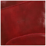 Módní dámská kožená kabelka na rameno Delami Vera Pelle Darlin, červená