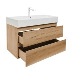 Koupelnová skříňka 2 zásuvková s umyvadlem SAT B-Way 99x50x45 cm dub mat BWAY2100OAKU2BBI BWAY2100OAKU2BBI