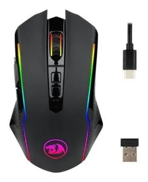 Redragon M910-KS Ranger Lite černá / Bezdrátová herní myš / optická / 4000 DPI / 9 tlačítek / RGB / USB / RF 2.4 GHz (M910-KS)