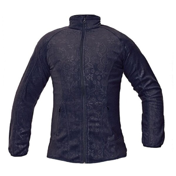 Bunda YOWIE dámská fleecová reliéfovým potiskem navy DOPRODEJ!!! XS - navy