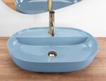 REA - Umyvadlo na desku Aura 61 L.Blue Shiny REA-U6618