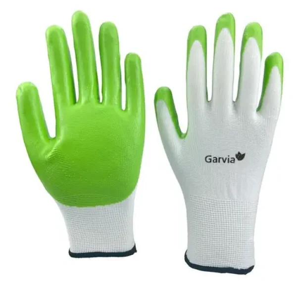 Garvia Zahradní rukavice NITRILE zelené vel. 9 / Rukavice pro zahradní práce / Velikost 9 / L