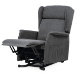 Polohovací křeslo, elektrické kabelové ovládání, šedá, látka, TV-1190 GREY2